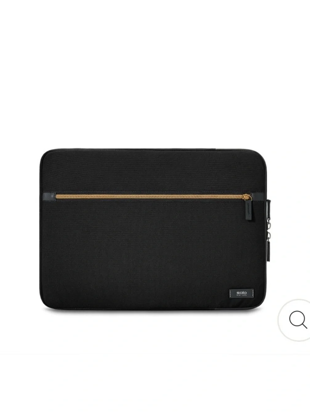 Solo New York Black Tablet Sleeve with Front Zip Pocket